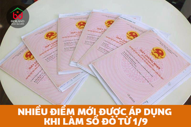 Nhiều điểm mới được áp dụng khi làm sổ đỏ từ 1/9