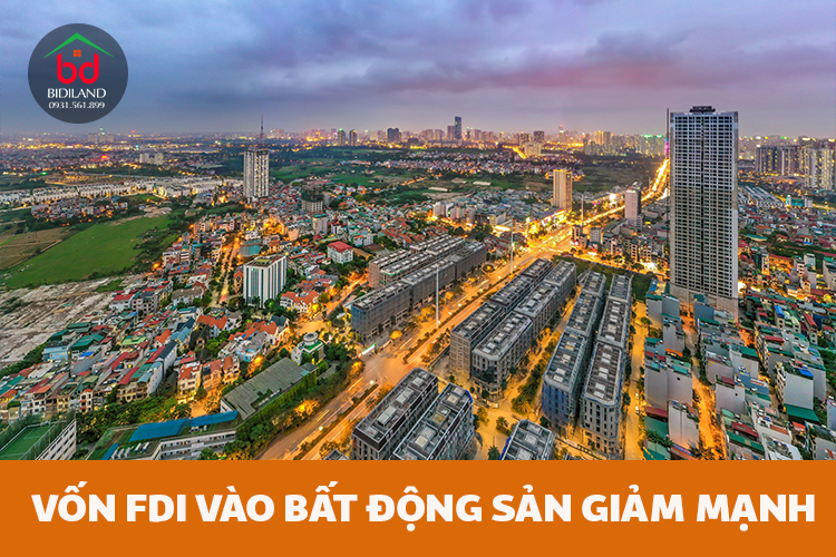 Vốn FDI vào bất động sản giảm mạnh